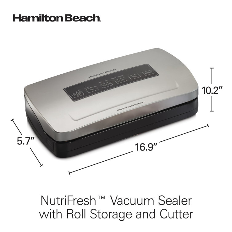 Hamilton Beach NutriFresh Vacuum Sealer Machine With Bag, 43 OFF